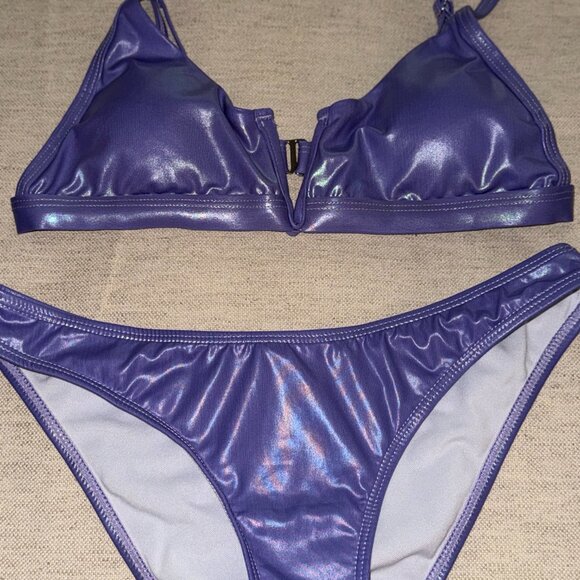 Purple Bikini Set by Shekini (Size Small) - Mermaid Iridescent Look - Picture 6 of 10
